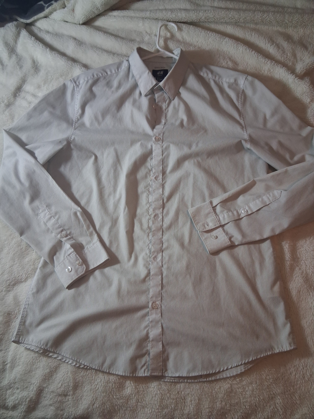 H&M Men's Light Blue Dress Shirt - Long Sleeve